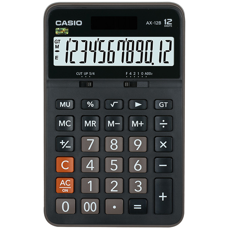 卡西欧(CASIO) 计算器 AX-12B 12位 中型（代替AX-12V）