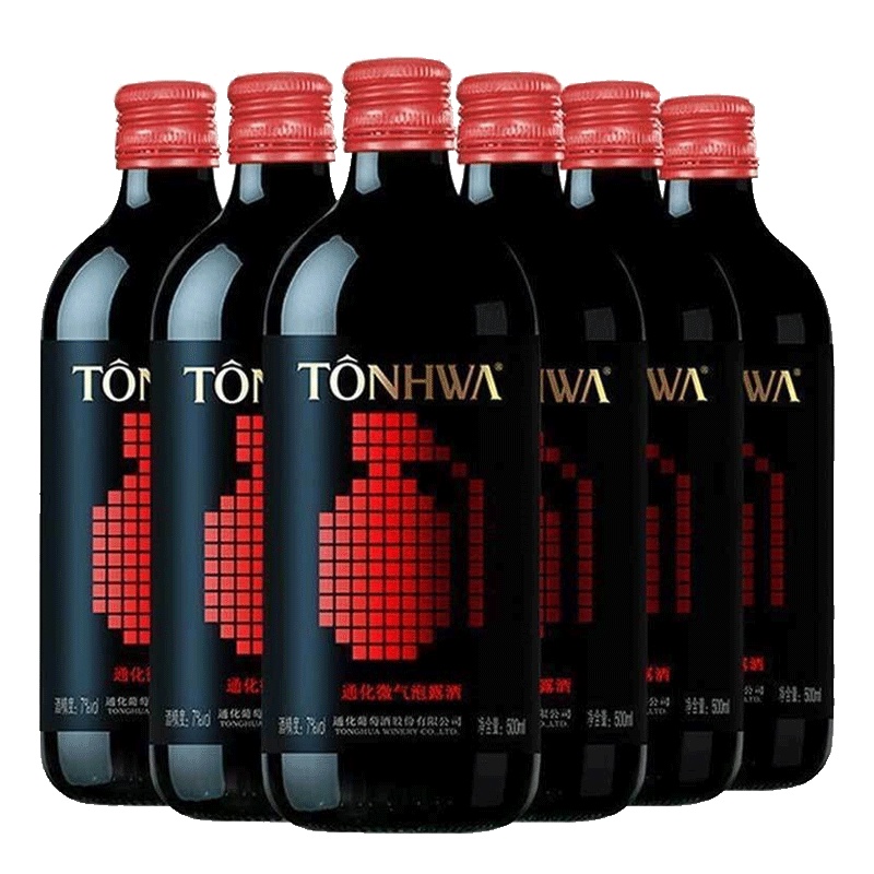 通化(TONHWA)葡萄酒 风尚微气泡露酒7度500ml*6支 甜型起泡酒(新老包装随机发货)