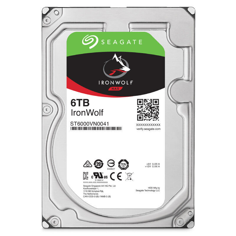 希捷 (SEAGATE) 酷狼系列 6TB 7200转 128M 台式组装机企业NAS监控机械硬盘