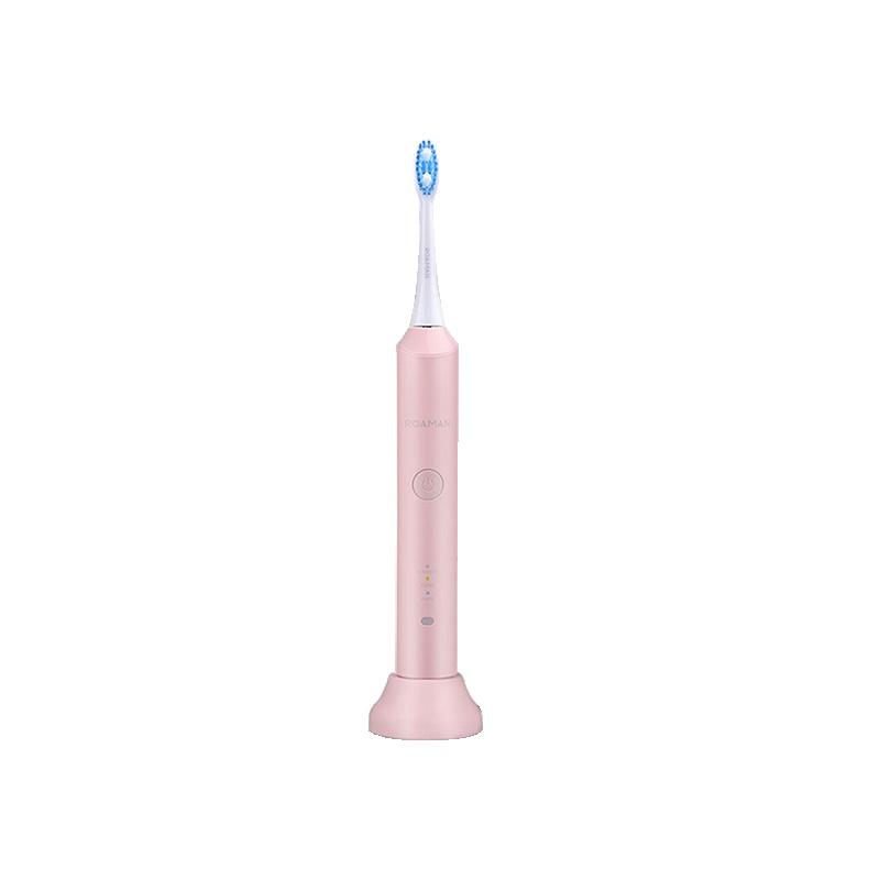 罗曼/ROAMAN 电动牙刷 T3 无线感应式充电全自动声波口腔护理电动牙刷家用成人 每支含4个刷头 粉色