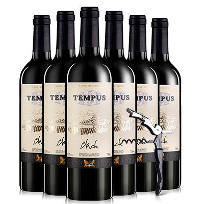 西班牙原瓶进口DO级红酒 梦诺普锐斯黑标干红葡萄酒750ml*6