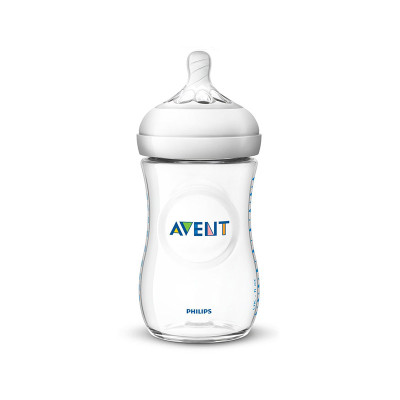 新安怡(Avent)自然系列 宽口径仿生PP奶瓶防胀气 9oz 1个装 260ml 适合1个月以上宝宝