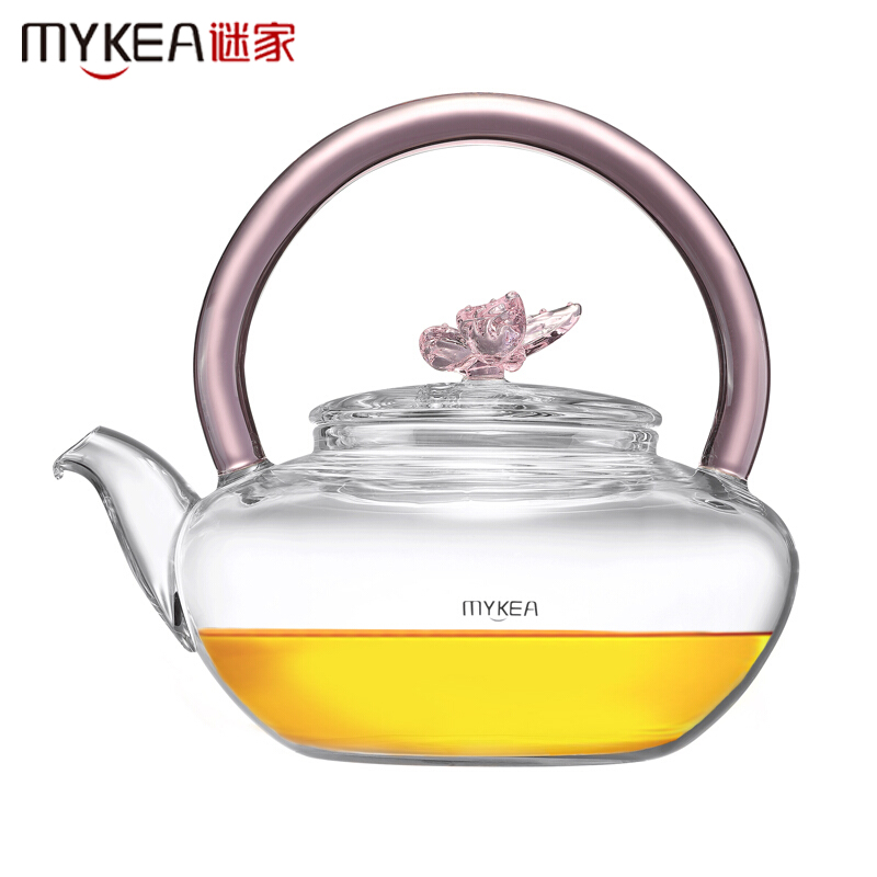 谜家 玻璃茶壶花茶壶泡茶壶煮茶器耐高温茶水壶 眷梦茶壶 眷梦茶壶单只