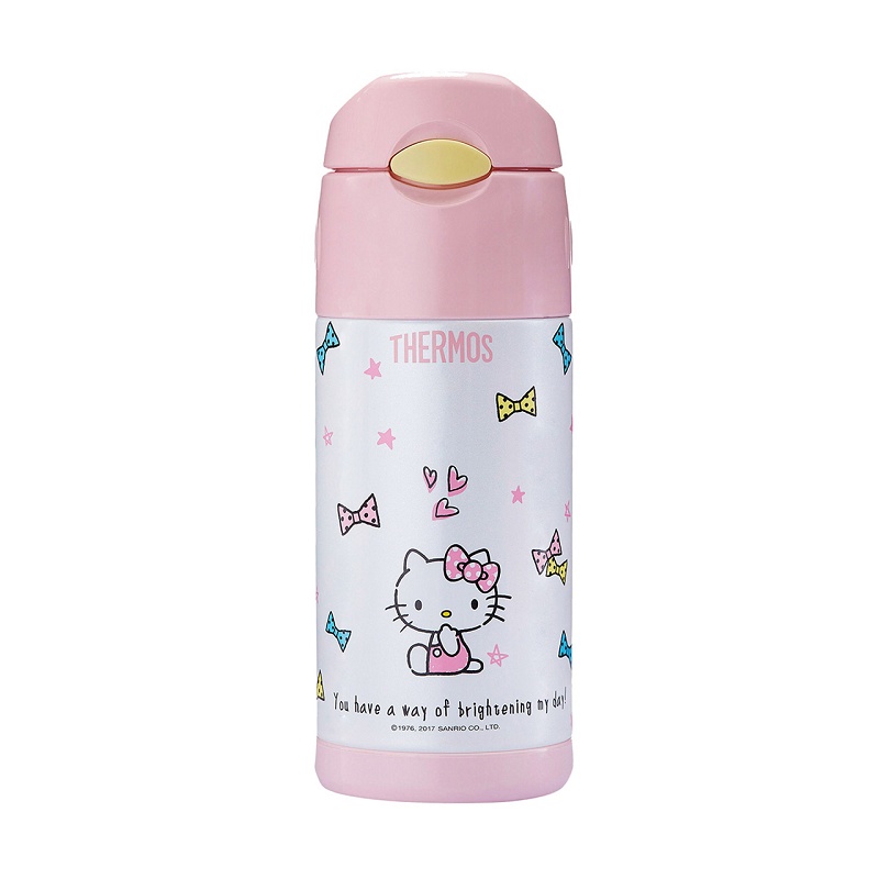 膳魔师THERMOS 母婴幼儿童高真空 保温用品杯 吸管杯学饮杯 防漏不锈钢水杯 360ml FFI-403 KT001