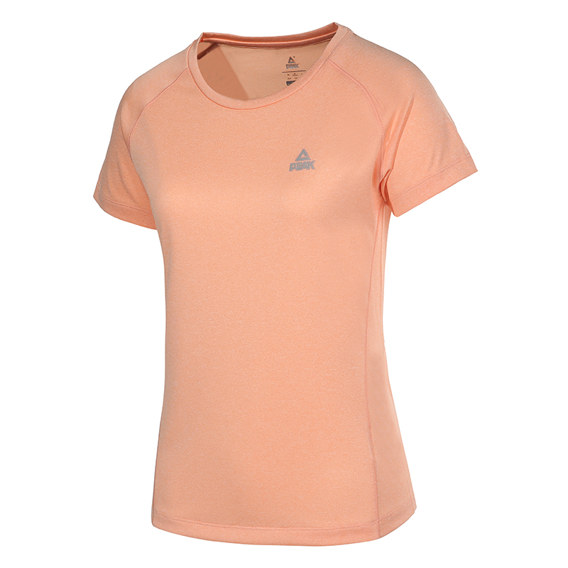匹克(PEAK) 圆领女运动T恤2018夏季新款短袖上衣 吸湿透气纯色休闲潮流打底衫女生款DF682472