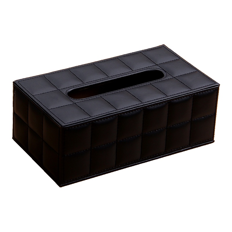 欧润哲 纸巾盒 黑色长方形款 抽纸盒擦手纸收纳盒 房间/厅抽取式纸盒
