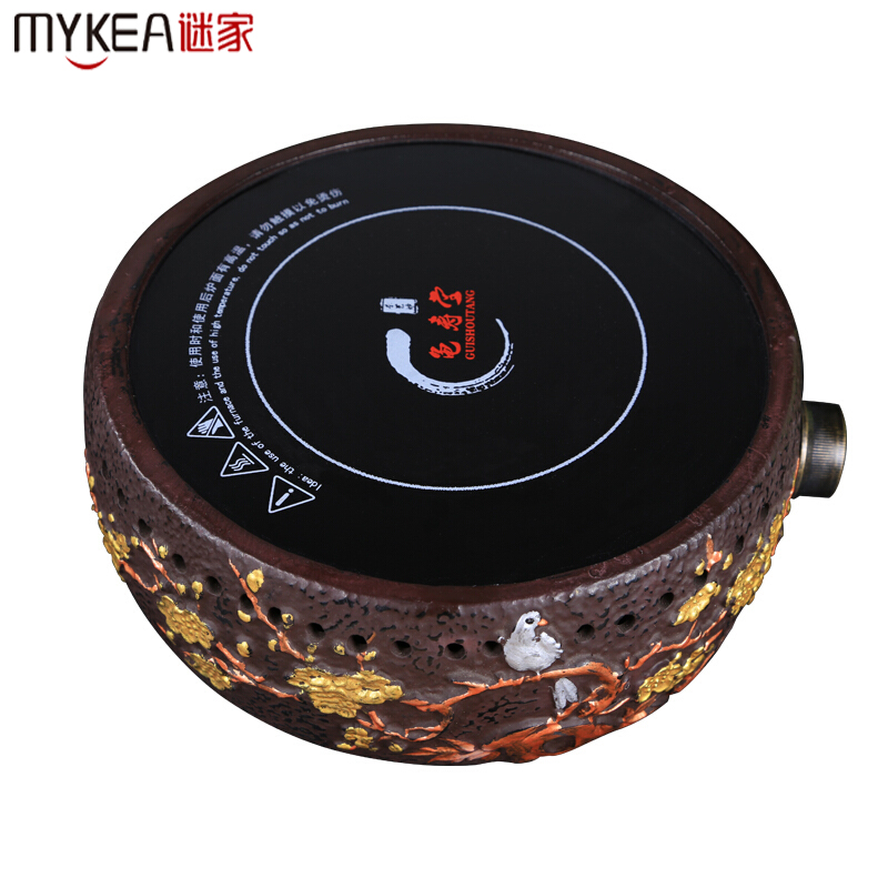 谜家 铁陶炉电茶炉恒温煮水器电陶炉铁壶玻璃壶煮茶器 (不含壶) 喜上眉梢铁陶炉