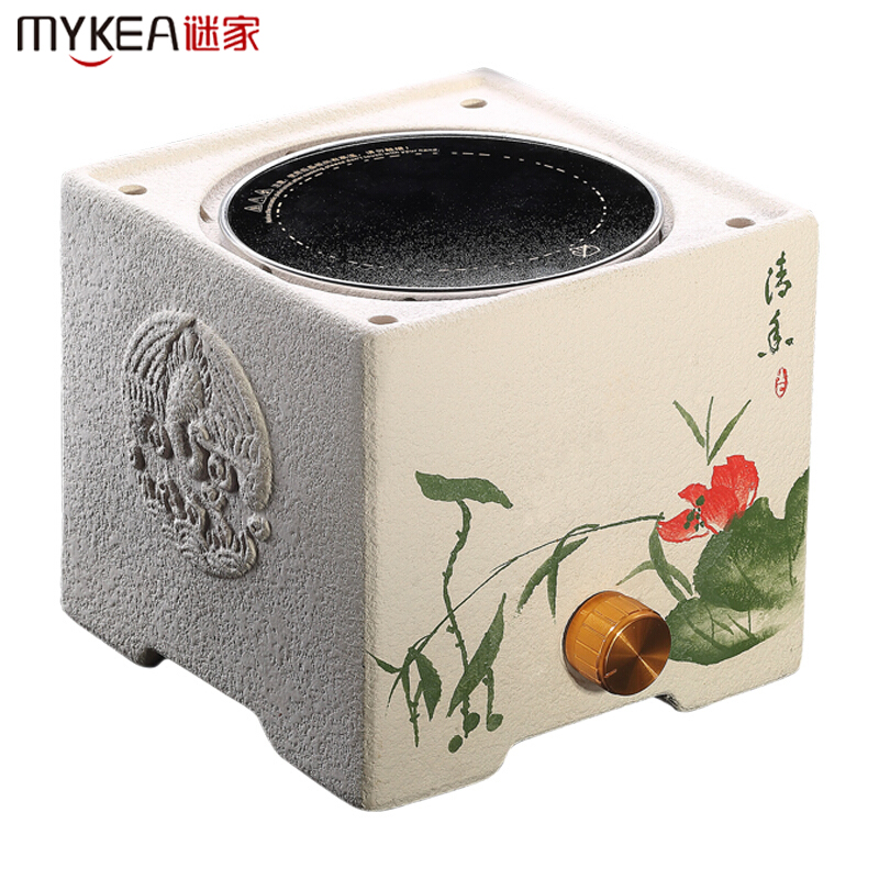 谜家 泊夏老岩泥陶炉电茶炉恒温煮水器电陶炉铁壶玻璃壶煮茶器 （不含壶） 泊夏老岩泥电陶炉