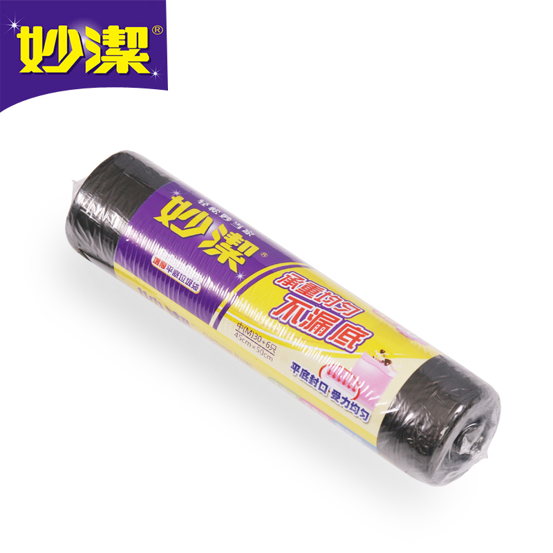 妙洁 点断式 垃圾袋 中号 黑色 (45*50cm)36只 MBGRMB-A (单位:卷)