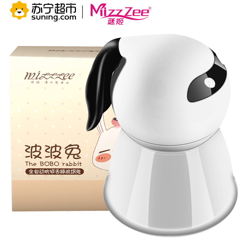 谜姬Mizz Zee 情趣用品 成人用品女用自慰器 震动乳房按摩器跳蛋 吸阴器 变频舌型器具 白色波波兔（吸乳+舌舔）