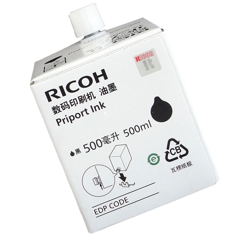 理光(Ricoh)500型(1000cc/袋)黑油墨盒 适用于DD5440C/DD5450C