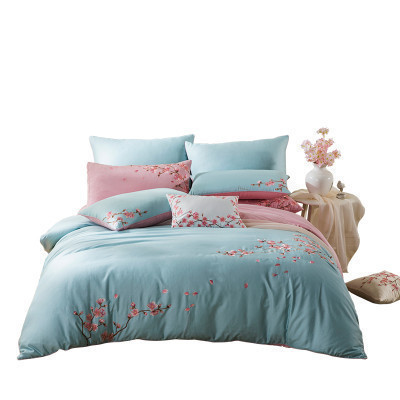 LOVO家纺床品四件套 60S高支高密全棉 精致绗缝 花卉田园风 床上用品纯棉床单被套其他 1.5/1.8米床 花颜倾城