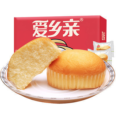 爱乡亲 糕点 面包 海绵蛋糕原味1000g(早餐蛋糕)