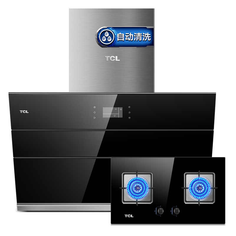 TCL烟灶套餐 双电机自动开合自动清洗3823J+5207B侧吸式抽油烟机 吸油烟机燃气灶套餐 17m³ 天然气/液化气