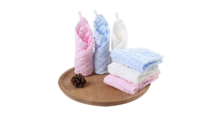 贝吻婴儿口水巾/三角巾棉纱布(6条装)