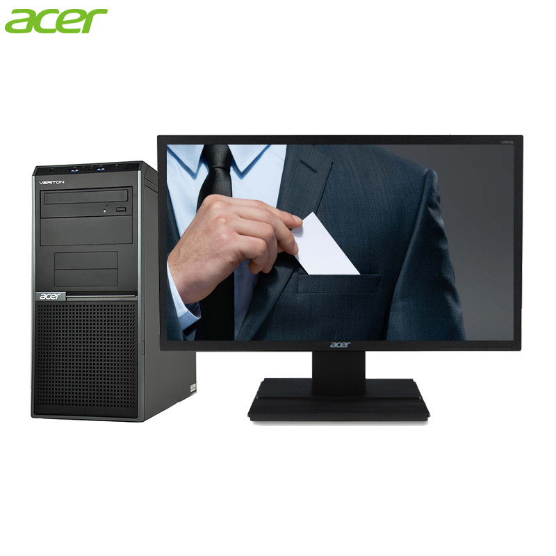 宏碁(acer)VeritonE430 商用台式电脑整机 19.5英寸显示器(G4560 4GB 1TB 无光驱DOS)