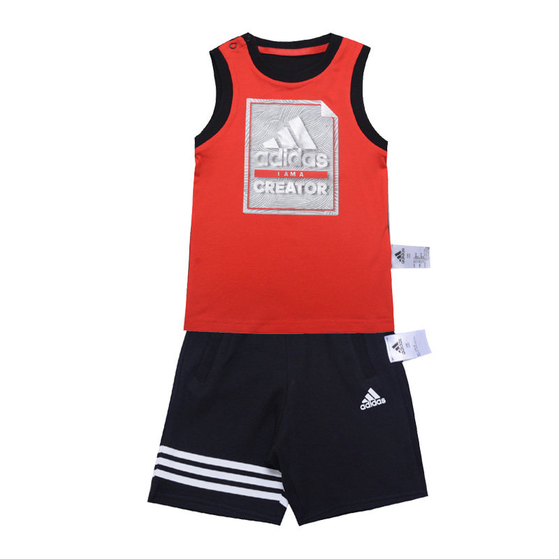 阿迪达斯儿童童装(adidas kids)夏季男婴童婴童针织套服 短袖CX3476