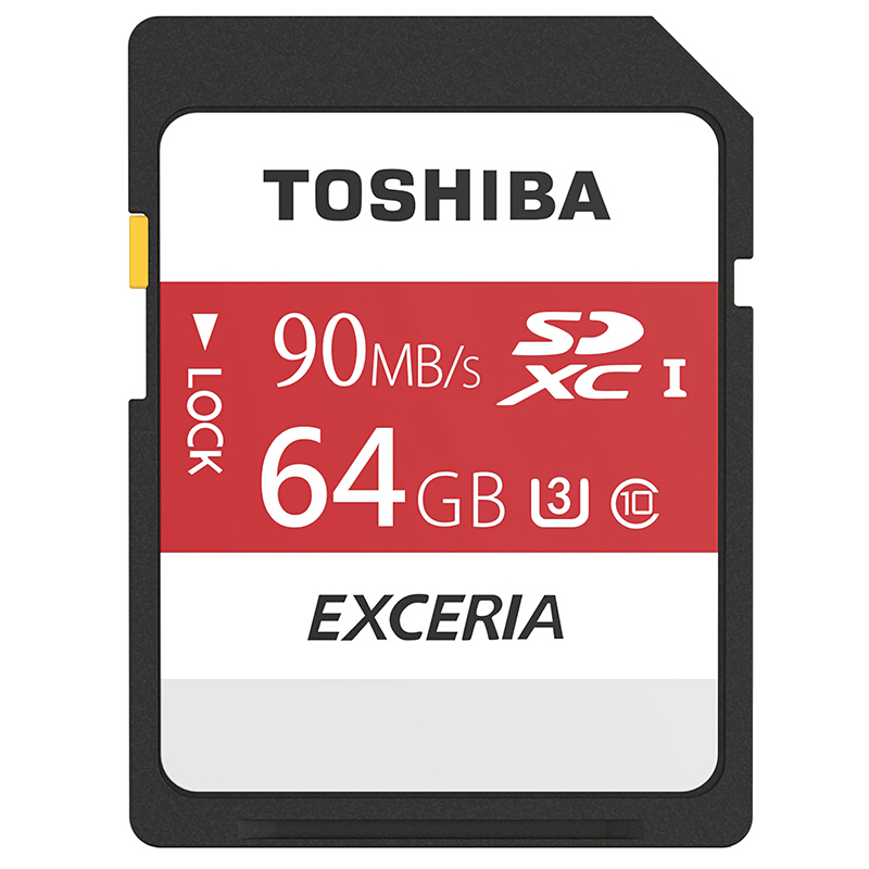 东芝(TOSHIBA)64GB 90M/S SDHC Class10 UHS-I U3极至瞬速存储卡 支持4K拍摄