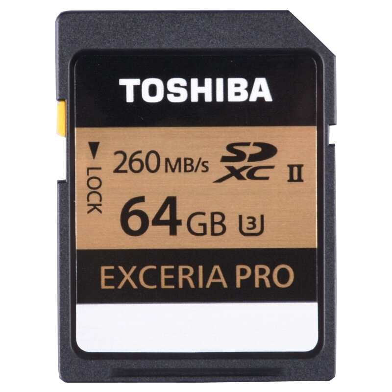 东芝(TOSHIBA) EXCERIA Pro SDHC存储卡 64G U3/Class10 读260M写240M/S