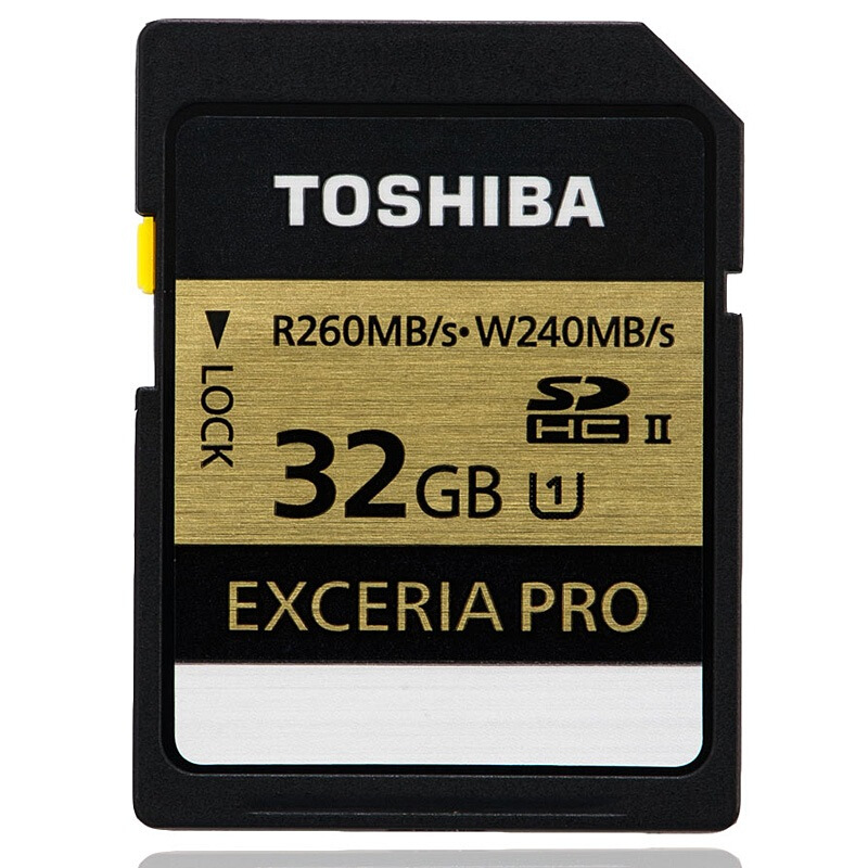 东芝(TOSHIBA) EXCERIA Pro SDHC存储卡 32G U3/Class10 读260M写240M/S