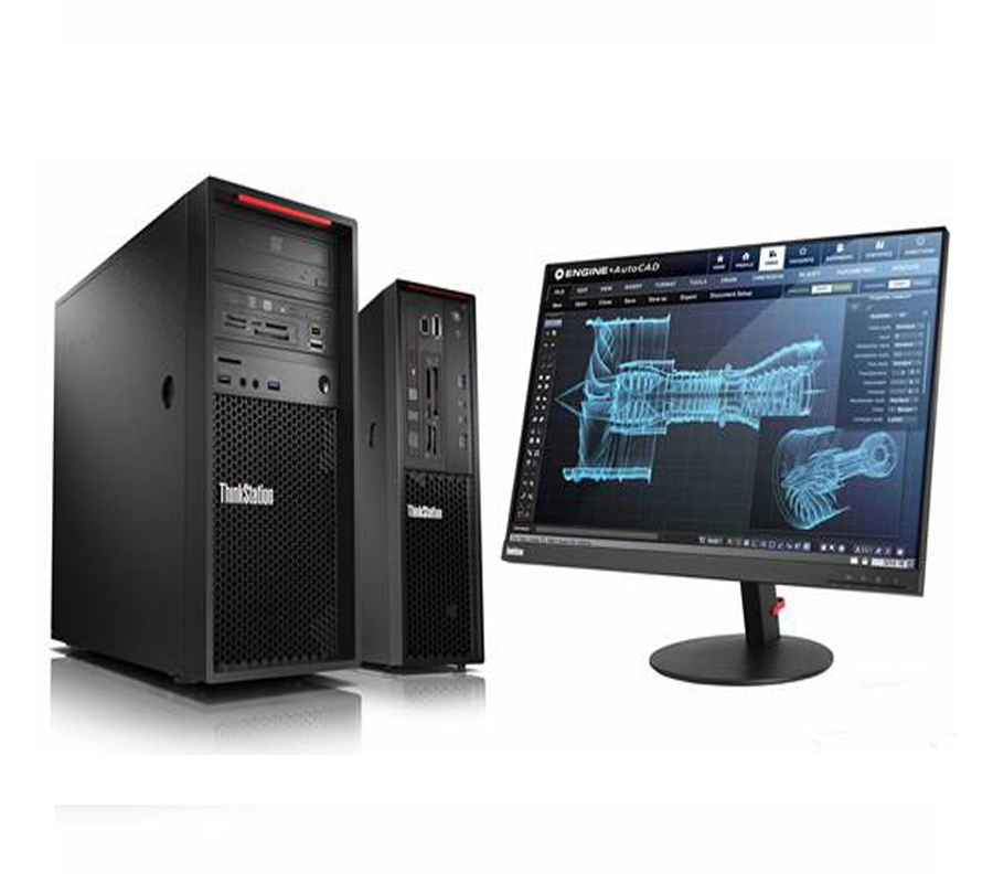 联想/Lenovo 30BGA00DCW 工作站 台式计算机 23.8英寸显示器I5 8G 1T+128G 6G独显