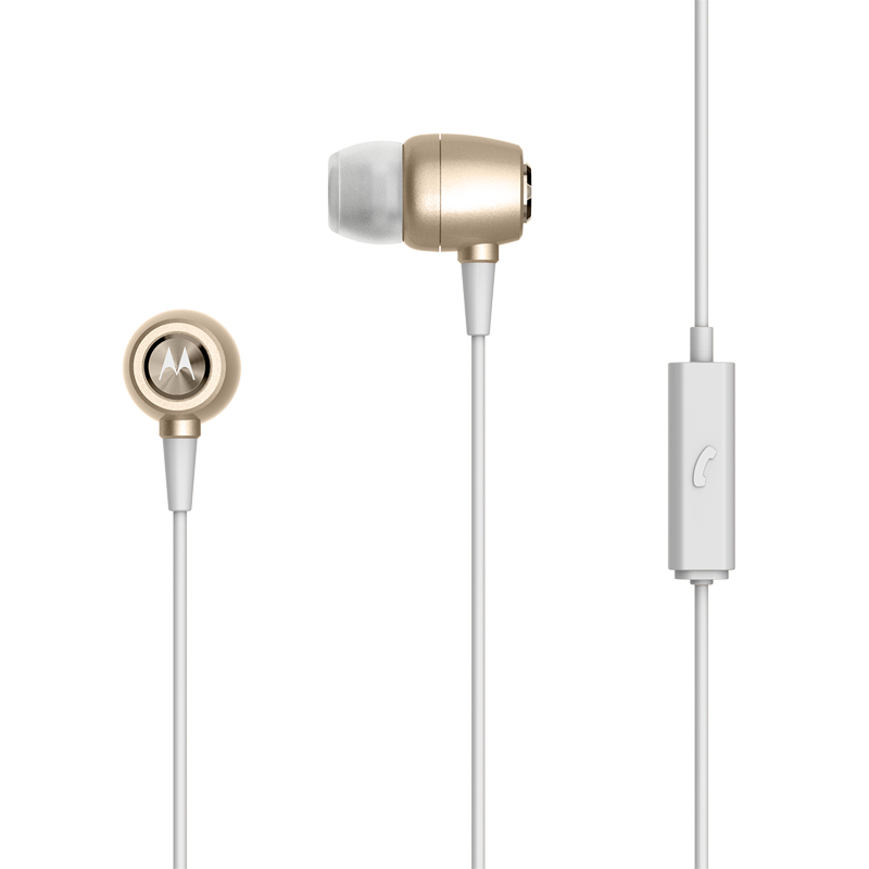 摩托罗拉(motorola) Earbuds Metal 金色耳机