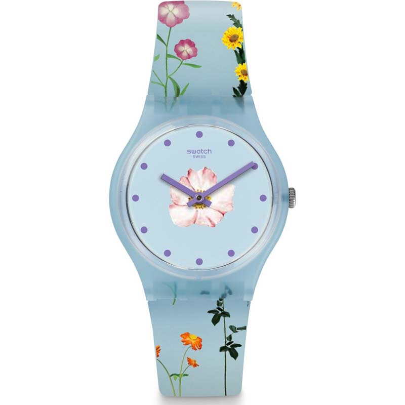 斯沃琪(SWATCH) 手表 经典色彩密码系列 花团锦簇 树脂表带 石英男女通用表GS152