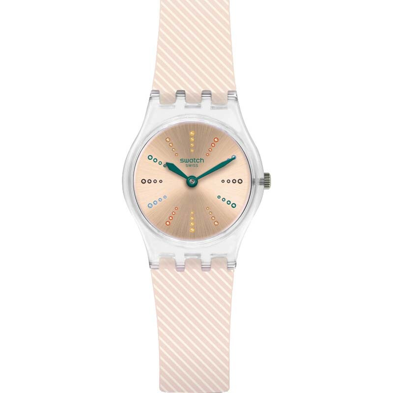 斯沃琪(SWATCH)手表 淑女系列 多彩纹理休闲 树脂表带 石英女士表LK372