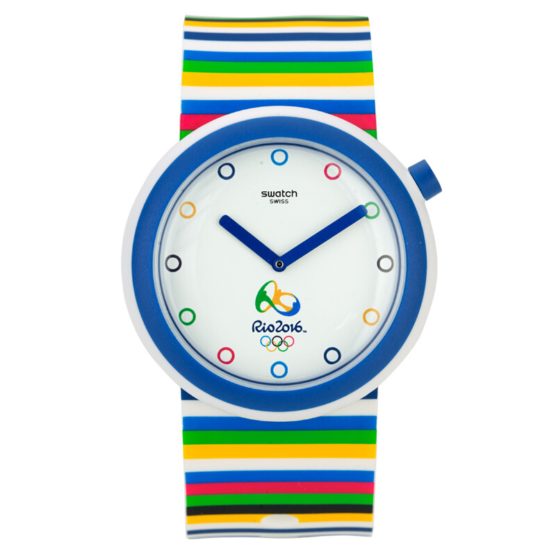 斯沃琪(Swatch)瑞士手表 POP系列 树脂皮带 休闲时尚 石英男女通用表PNZ100