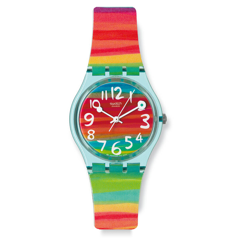 斯沃琪(SWATCH) 手表 原创炫彩系列树脂表带 石英男女通用腕表GS124