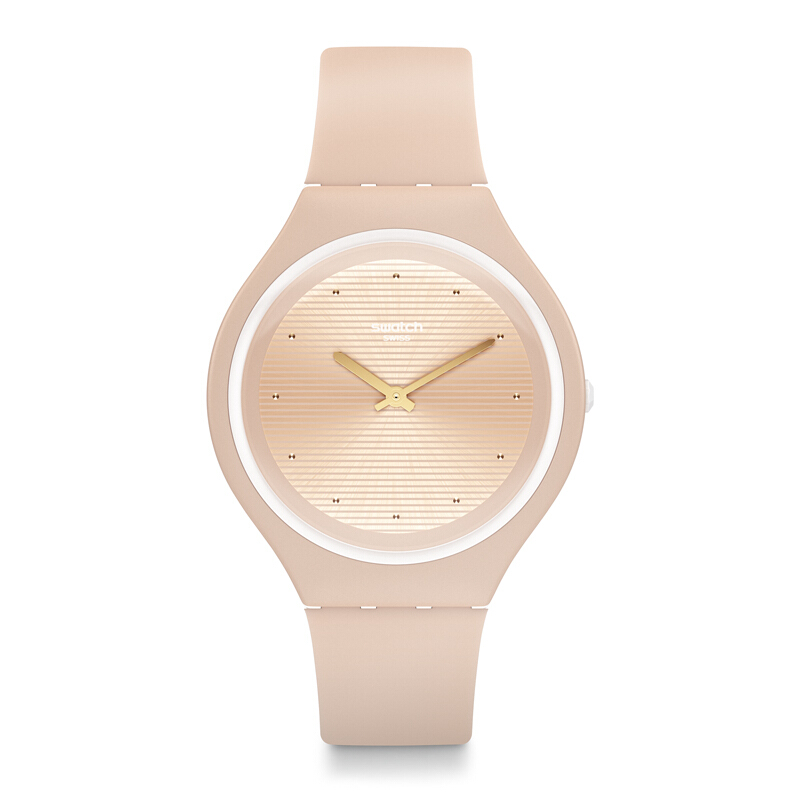 斯沃琪(SWATCH) 手表 SKIN系列 树脂表带 清新石英 男女通用腕表SVUT100