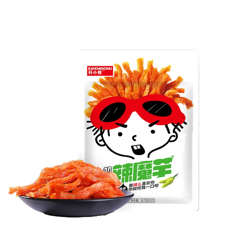 开小差山椒味辣魔芋80g素毛肚休闲小吃