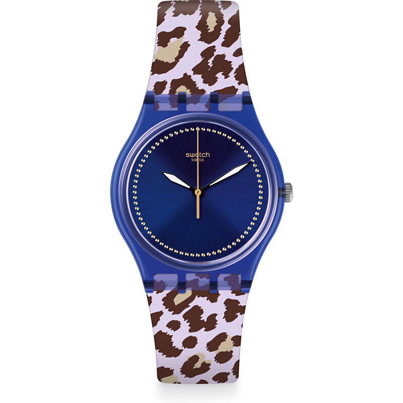 斯沃琪(SWATCH)手表 经典色彩密码系列 多彩印花 树脂表带 石英男女通用表GV130