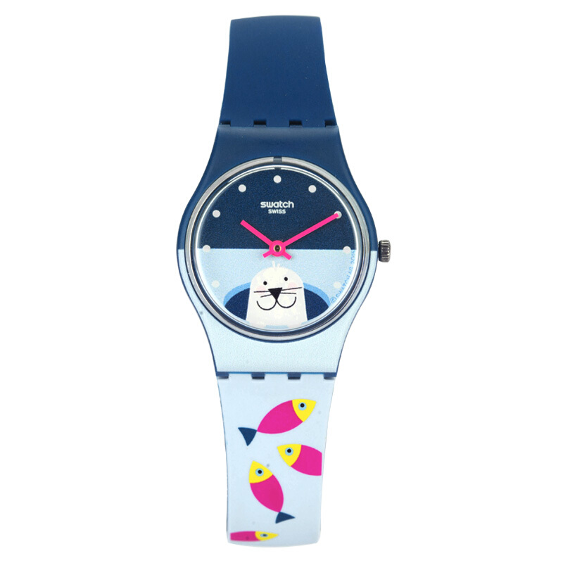 斯沃琪(Swatch)手表 淑女系列 树脂表带 石英女士腕表 冬日垂钓LN152