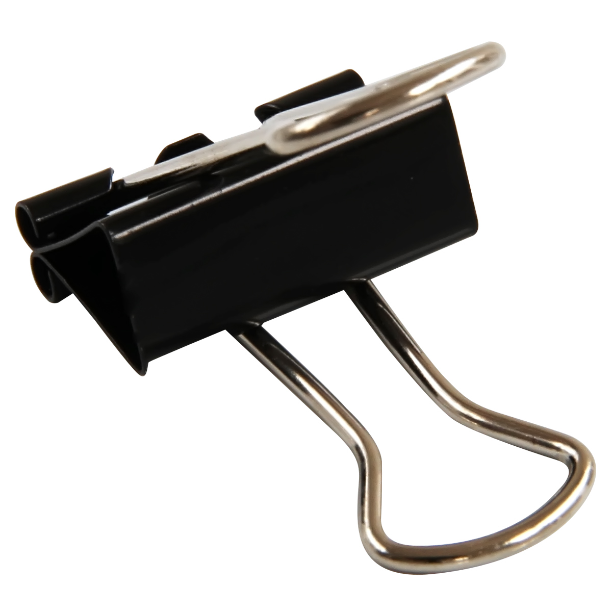 宝克 黑色长尾夹/黑色金属票夹/燕尾夹/ 资料夹子 桌面办公 32mm 24只/筒