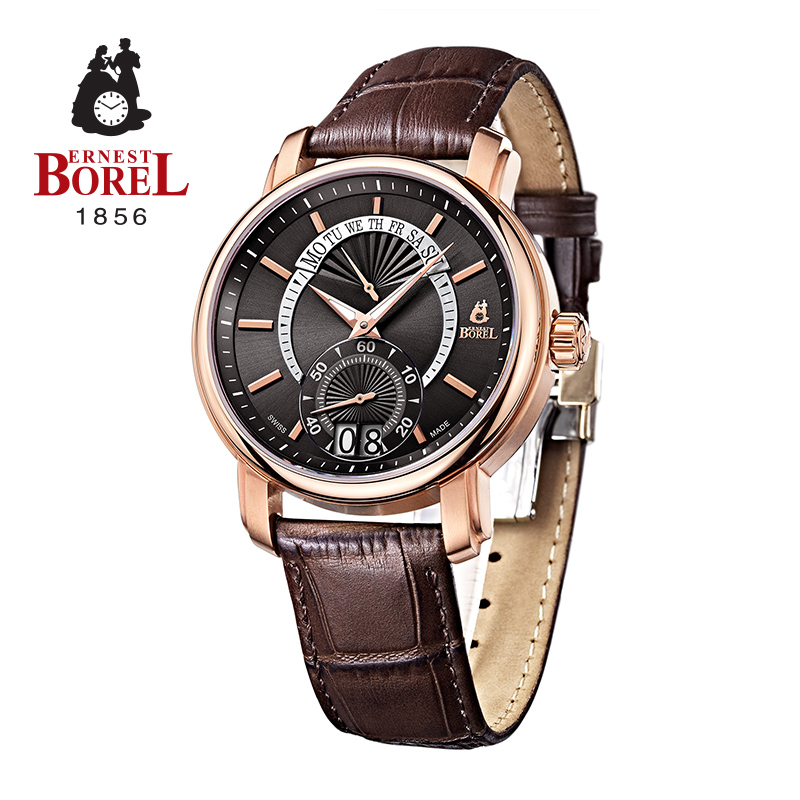 瑞士进口依波路(ERNEST BOREL)洛奇系列GG5420-0321BR时尚经典男款石英手表