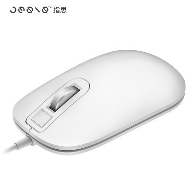 指思(Jesis) USB 智能指纹鼠标 光电鼠标 1600DPI 白色