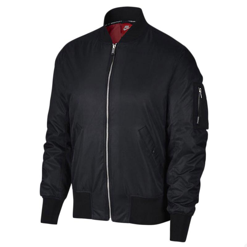 Nike耐克夹克男2108春新款立领针织运动休闲飞行员夹克 886137-010