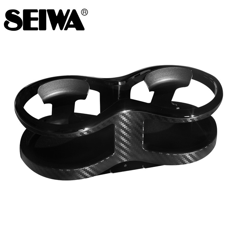 SEIWA 汽车用品 车载水杯架置物盒手机支架用多功能饮料架水壶架汽车用品 多种功能 节省地方 放饮料 放手机