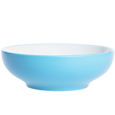 雅诚德（arst） 北欧简约家用陶瓷器碗盘子 餐具组合米饭碗沙拉碗面碗西餐牛排盘菜盘蓝色 8吋沙拉碗1个装