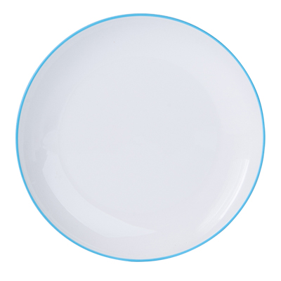 雅诚德(arst) 北欧简约家用陶瓷器碗盘子 餐具组合米饭碗沙拉碗面碗西餐牛排盘菜盘蓝色 8吋圆盘4个装