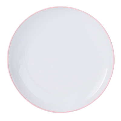 雅诚德(arst) 北欧简约家用陶瓷器碗盘子 餐具组合米饭碗沙拉碗面碗西餐牛排盘菜盘粉色 10.5吋圆盘1个装