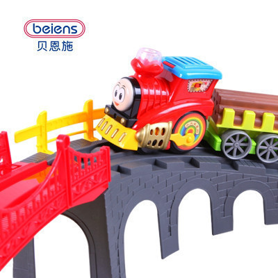 贝恩施(beiens)儿童玩具 积木益智玩具轨道电动火车组合装 宝宝玩具 1688(新老包装随机发货)