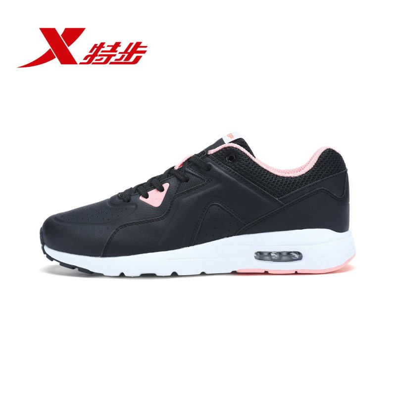 特步(Xtep)2018新品女鞋革面气垫减震鞋运动休闲鞋982118329023