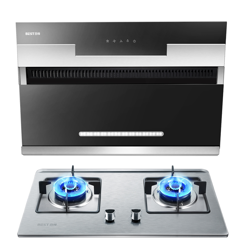 华帝股份 百得(BEST)侧吸16m³智能触控式 抽油烟机燃气灶具 烟灶套餐E151C+DZ42BS (天然气)