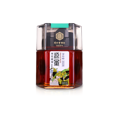 北京同仁堂蜂业枣花蜂蜜350g/瓶 天然农家自产土枣花蜂蜜 枣花蜜天然滋补蜂蜜 波美度 ≥43° 瓶装液态蜜