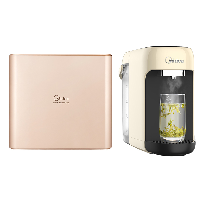 美的(Midea)智能反渗透净水器M3家用厨下式直饮净水机+Minidrink台式饮吧