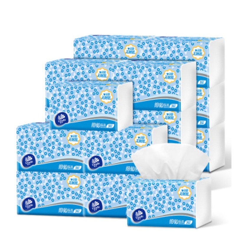 维达抽纸3层140抽24包细韧压花抽取式面巾纸纸巾餐巾纸