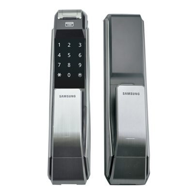 三星(SAMSUNG)指纹锁 SHS-P718 家用防盗门智能/指纹/密码/钥匙智能门锁 (银色)