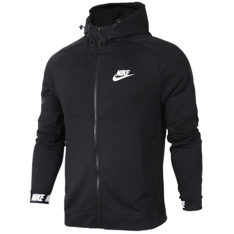 耐克男装2018春季新款运动训练针织连帽跑步夹克外套861743-010